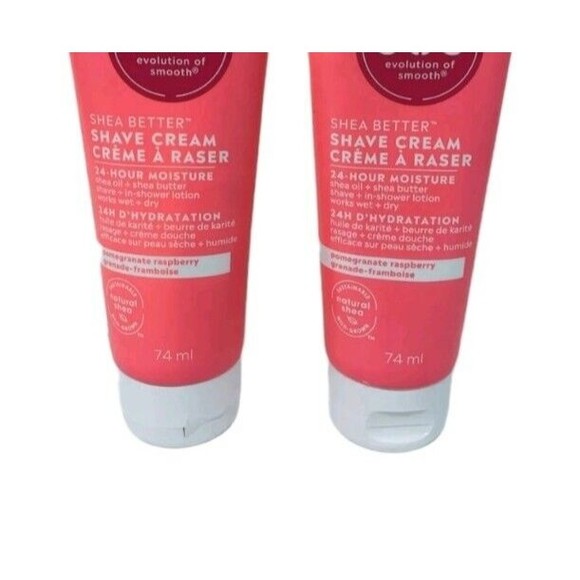 2 EOS  Shave Cream Pomegranate Raspberry Moisture Shea Oil Butter Lotion New - Picture 4 of 5